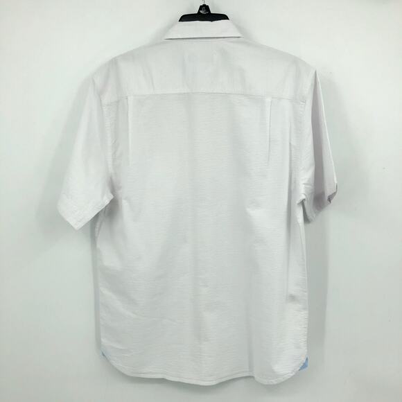 TOMMY BAHAMA Men's Nova Wave Short Sleeve Shirt Small White Button Down NWT - Picture 6 of 11